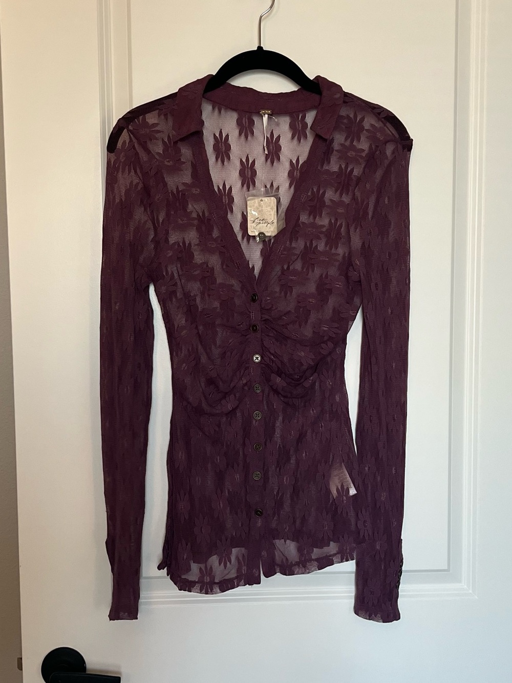 Free People Flower Fields Lace Blouse NWT